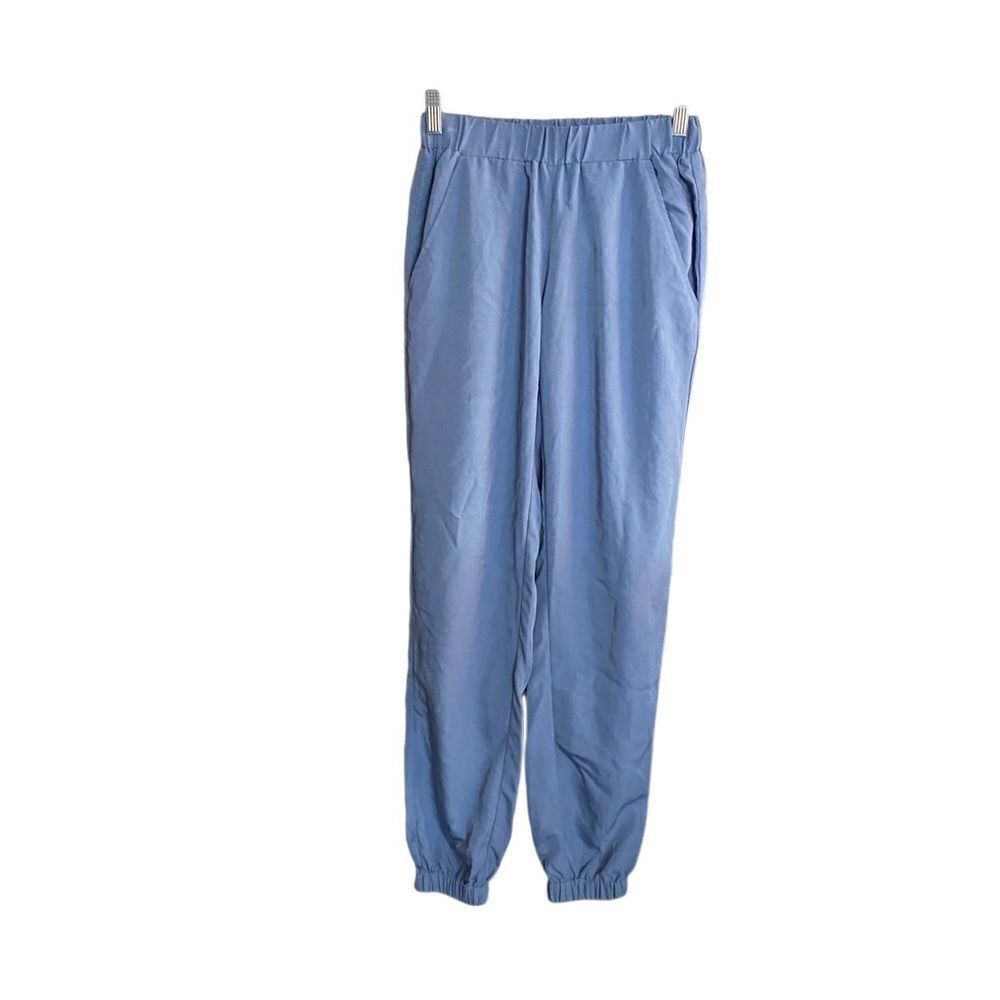 NWT Iman global chic, women’s dusty blue elastic waist, joggers size XS  - Picture 2 of 6